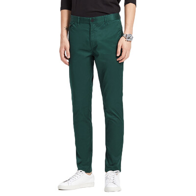 

Meters Bonwe Men's Casual Pants New Men's Casual Woven Trousers Basic Washing Pants 602495 Deep Dark Green 170 / 78A