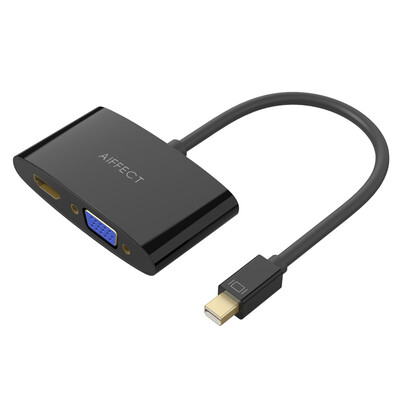 

Affco (AIFFECT) CTHV21-WR02 компании Apple Mini Displayport революции VGA / HDMI конвертер Combo Mini DP Interface Adapter White Lightning