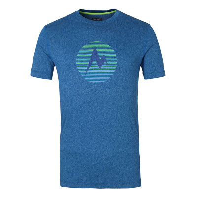 

Jingdong supermarket] marmot Marmot quick dry T-shirt men' breathable sweat round neck short-sleeved clothing F54880 is blue