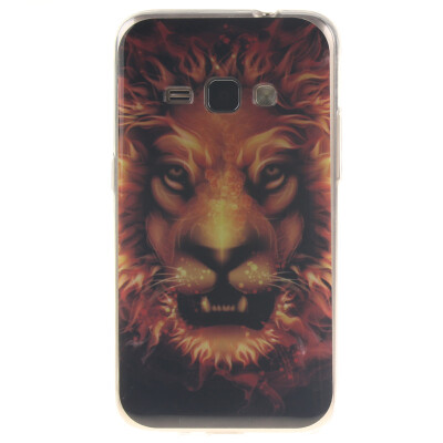 

Flame Lion Pattern Мягкий тонкий ТПУ Резиновая крышка силиконовый гель чехол для SAMSUNG Galaxy J1 2016/J120