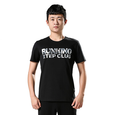 

XTEP Men&39s short-sleeved T-shirt running shirt fashion casual round neck coat 883229019011 black L