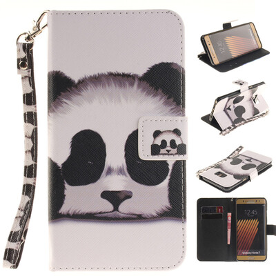 

Panda Design PU Leather Flip Cover Wallet Card Holder Case for SAMSUNG GALAXY NOTE 7