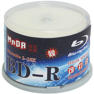 

Золотая тарелка Mingda (MNDA) BD-R 1-10 скорость 25G Blu-ray может печатать 50 баррелей голубого диска с чистым диском