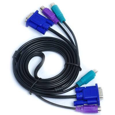 

Sanbao SANBAO SKV-A300 KVM three parallel PS2 mouse keyboard VGA cable KVM switch cable dedicated line male to public 3 meters