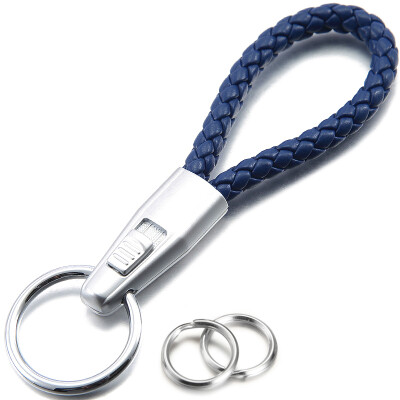 

【Jingdong Supermarket】 JOBON Bangquan double key ring bracelet key chain car key chain ring key chain pendant ZB-136 blue rope silver ring deduction creative gift birthday gift