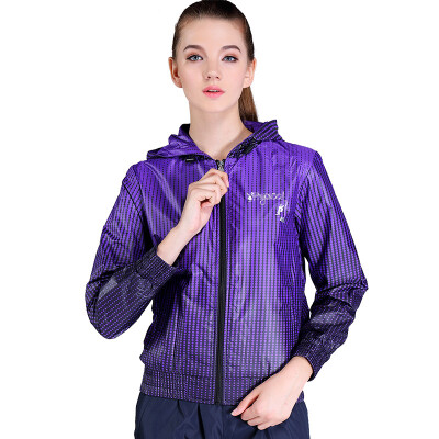 

Playboy PLAYBOY 21125001 Women fashion casual sports windbreaker short jacket purple L