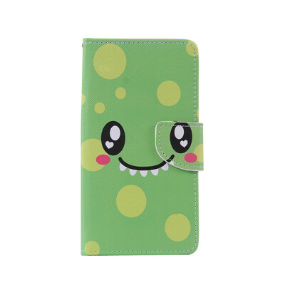 

Green Smile Design PU Leather Flip Cover Wallet Card Holder Case for LG LS770