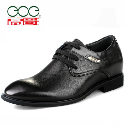

GOG shoes men married to 8cm increased 6cm autumn shoes leather business contact shoes for men