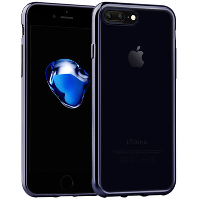 

Meiyi Apple iPhone7 Plus / 8Plus Телефонный чехол Защитный чехол с гальваническим покрытием Silicone Soft Shell Milada Series 5.5 inch Navy Blue