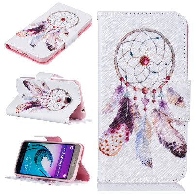 

Feather wind chimes Design PU Leather Flip Cover Wallet Card Holder Case for SAMSUNG GALAXY J3J3 2016 J320