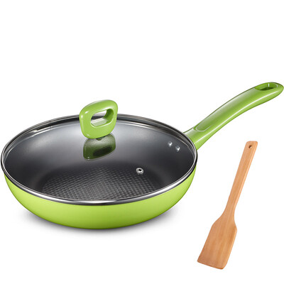 

Ai Shi Da 26CM fire dragon eyes new non-stick magnetic flux gorgeous frying pan WG8126EG pan wok can be decoction pancakes fried steak induction cooker general green
