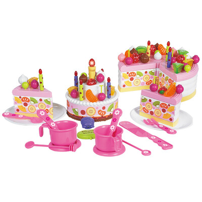 

Five-star children's educational toys creative assembled fruit cake simulation over the family toy set will sing birthday song cake 37970