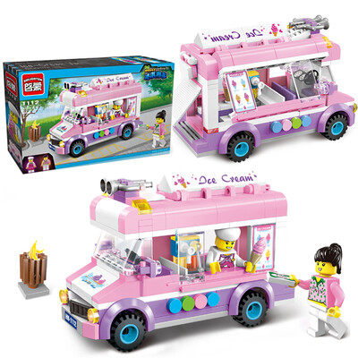 

ENLIGHTEN Building Blocks Intelligent Toys for Girls City Series Ice Cream Cart