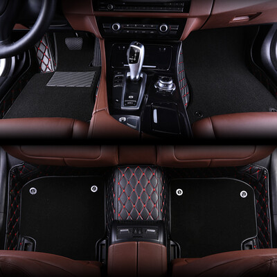 

Kang car treasure car mats all surrounded by leather car special beige manufacturers custom straight hair