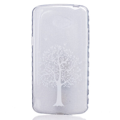 

White tree Pattern Soft Thin TPU Rubber Silicone Gel Case Cover for LG K5