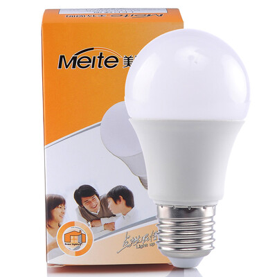 

US special Meite LED plastic aluminum bulb E27 big screw bulb 7W white light 6000K MT-Q307D