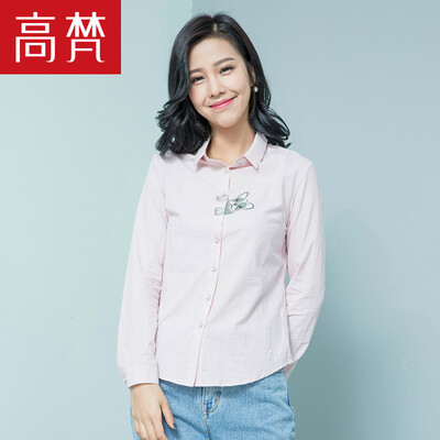 

GAO CHIQING NEW FRIENDS PRINTED SHIRT Женская рубашка с длинным рукавом Нижняя топа G1166154 Pink 155 / S