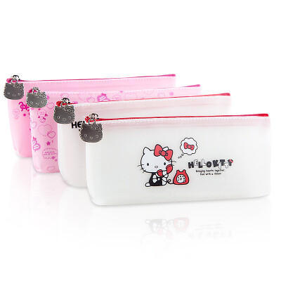 

GuangBo Silicone Jelly Pencil Bag Student Stationery Kitty Cat Pattern Random KT85011