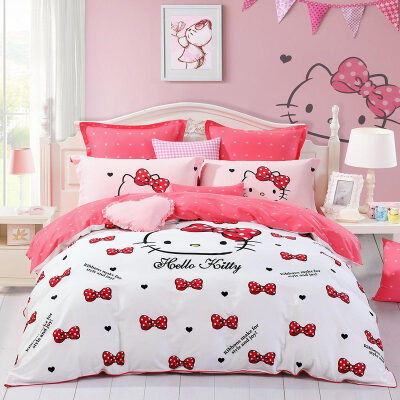 

Mercury Home Textiles (MERCURY) Постельные принадлежности Хлопковые хлопчатобумажные ткани Twill Print Quilt Постельные принадлежности Sweet KT Plus Double 1,8m Bed