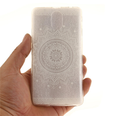 

White mandala Pattern Soft Thin TPU Rubber Silicone Gel Case Cover for Lenovo Vibe P1M