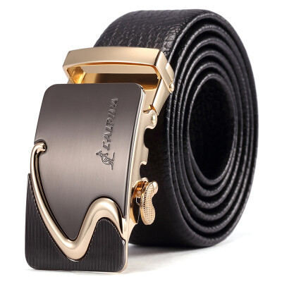 

Alpina kangaroo ('ALPINA) fashion men's belt leather belt business belt automatic buckle casual belt male 662082079 gold buckle