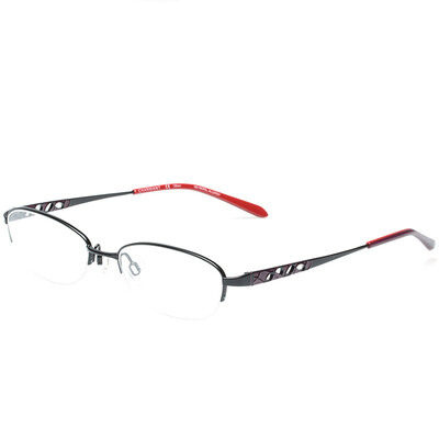 

CHARMANT Chamon optical box men&women business series half frame black myopic frames CH10460-BK-52