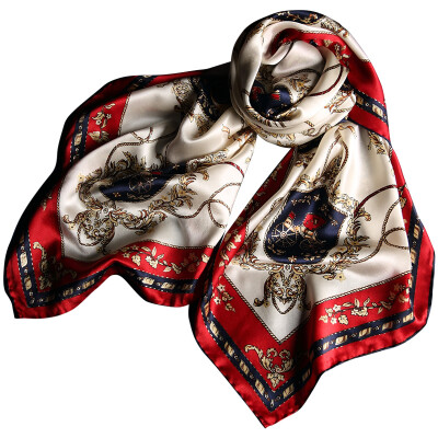 

Jingdong supermarket] Lan Shiyu LANSHIYU W0791 silk large square silk silk Europe and the United States printing scarf No. 4 color