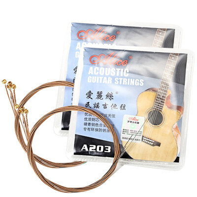 

Alice Alice Folk Guitar String Wire Skeleton Piano String Guitar String 1-6 Strings 6 Two Boxes Light A203- 2 Set