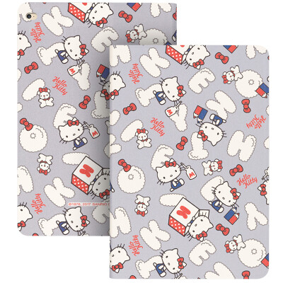 

Отлично Hello Kitty серии Apple IPAD Pro 12,9-дюймовый корпус плоский мультфильм защиты оболочки / набор хлопка конфеты Кэти серый