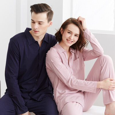 

Small nurse pajamas home service men and women cotton cardigan long sleeve couple pajamas Home service suits SGT001 comfortable breathable male - Cloisonne XL (175/105)