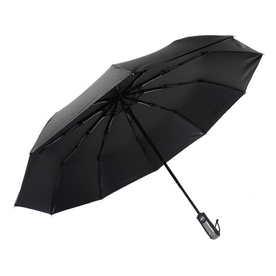 

Mei Mei Automatic men women Business Folding Umbrella 10 bone increased windbreak sunny umbrella M3219 black blue