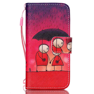 

Umbrella Couple Design PU Leather Flip Cover Wallet Card Holder Case for IPHONE 5