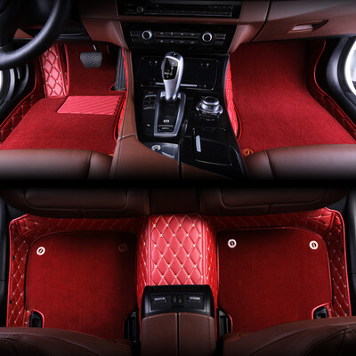 

Kang car treasure car mats all surrounded by leather car special beige manufacturers custom straight hair