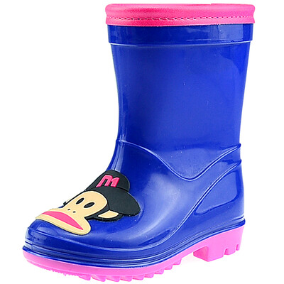 

PaulFrank mouth monkey children &39s rain boots men&women baby boots fashion water shoes PF1003 treasure blue 26 yards