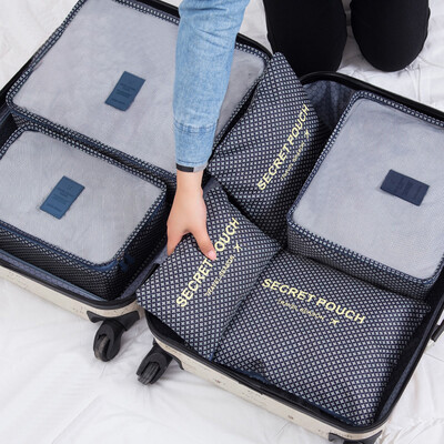 

Youfen travel storage bag 6 sets of waterproof travel storage bag travel clothing underwear finishing bag blue