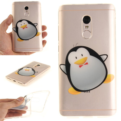 

Cartoon penguin Pattern Soft Thin TPU Rubber Silicone Gel Case Cover for XiaoMi RedMi Note 4