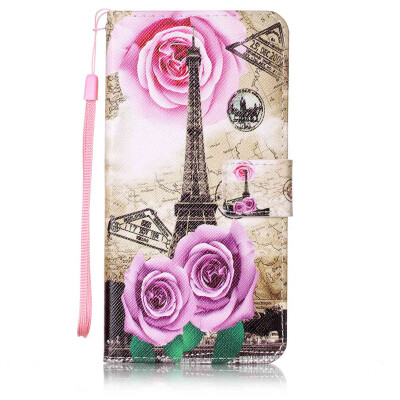 

Flower Tower Design PU Leather Flip Cover Wallet Card Holder Case for ASUS Zenfone 3ZS570KL