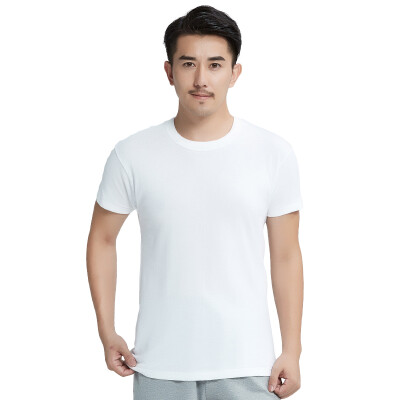 

(YOUR SUN) 1041111-2 Men's Threads Cotton Casual Low Sleeve T-Shirt T-Shirt 2-Packed White L / 170