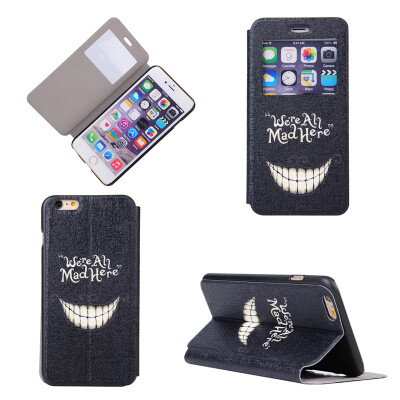 

Smiling Teeth Design PU Leather Flip Cover Wallet Card Holder Case for iPhone 6 Plus6S Plus