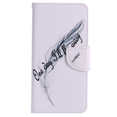 

Feather Design PU Leather Flip Cover Wallet Card Holder Case for SAMSUNG J7Prime