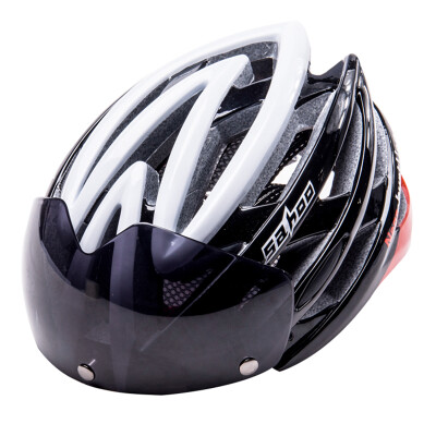 

SAHOO Squaline Bicycle Riding Helmet Цельный альпинистский шлем с магнитными очками Black & White