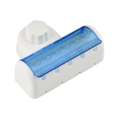 

Easy Toothbrush Suction Cups Holder Stand 5 Racks Home Bathroom Wall Mount