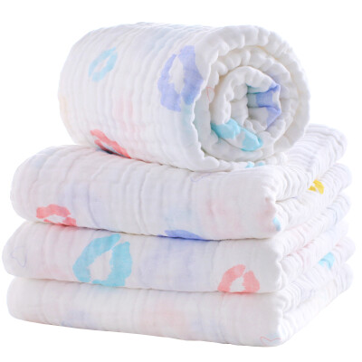 

like baby (elepbaby) baby gauze bath towel 6 layer thickening increase color cotton washed gauze bath towel newborn towel towel 120X120CM