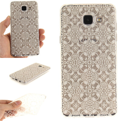 

Half white flowers Pattern Soft Thin TPU Rubber Silicone Gel Case Cover for SAMSUNG GALAXY A5 2016A5100