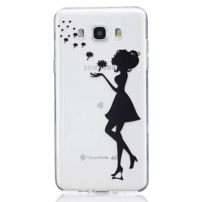 

Dandelion girl Dress girl Pattern Soft Thin TPU Rubber Silicone Gel Case Cover for SAMSUNG Galaxy J7 2016J710
