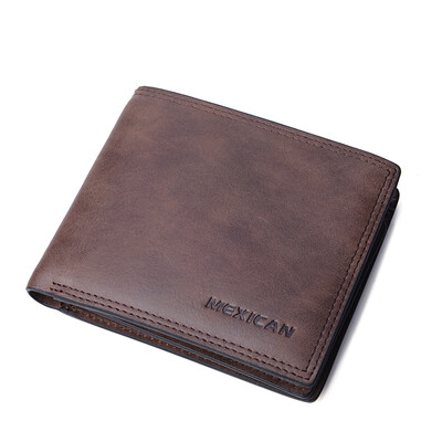 

Scarecrow Mexican Men's Wallets Head Cowboy Cross Money Wallet Leather Short Wallet Multi Card Card Card Scarred Leather Wallet 30129 Blue