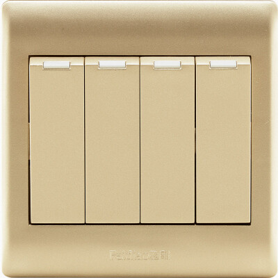 

Feidiao (feidiao) switch socket panel four open single control four open single power supply wall switch panel 86 type A3 champagne gold