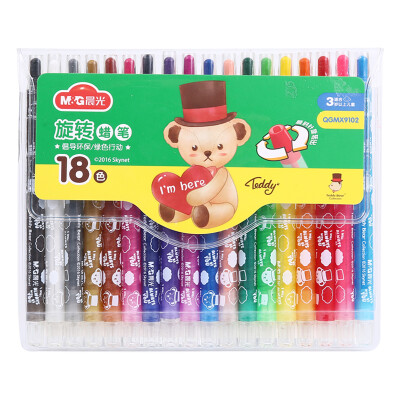 

Dawn ( & G) QGMX9102 Teddy Rotary Painting Crayons Oil Painting 18 Color / Box