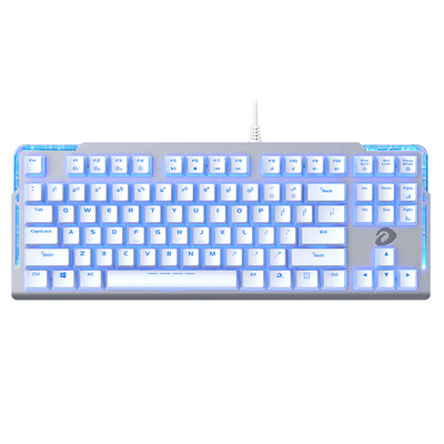 

Darle (dare-u) EK815 87 ключевая вода Яо игра с подсветкой механическая клавиатура белый серебряный чай