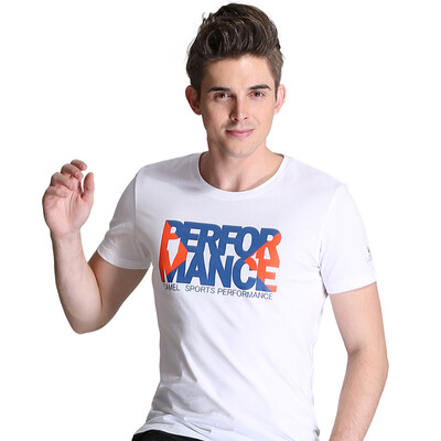 

Camel CAMEL round neck short sleeve cotton T-shirt male sports leisure fitness running C7S2U7605 white M